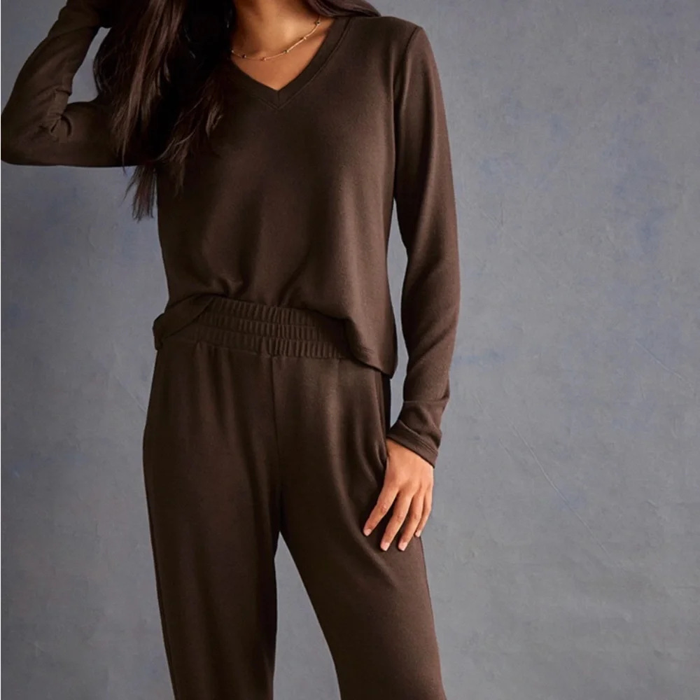 CAbi Brown V-Neck Sweater - Picture 2 of 5